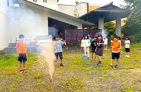 少し雨が降ったけど花火できて良かったね！